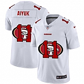 Nike 49ers 11 Brandon Aiyuk White Shadow Logo Limited Jersey Yhua,baseball caps,new era cap wholesale,wholesale hats